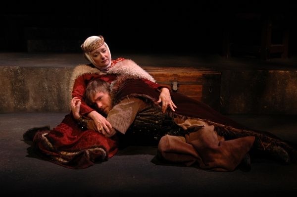 Christina Wellford Scott as Queen Eleanor of Aquitaine comforts Gabe Beutal-Gunn port Photo