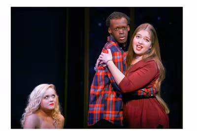 Brianna Bauch, Joshua James, and Arielle Firestone perform ''The Song that Goes Like  Photo