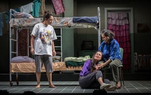 Heather Velazquez (Maikelyn/Eva/Paramilitary), Stephanie Andrea Barron (Yolanda) and Socorro Santiago (Ciliana) @ BroadwayWorld Heather Velazquez (Maikelyn/Eva/Paramilitary), Stephanie Andrea Barron (Yolanda) and Photo