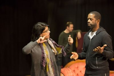  Indhu Rubasingham (Director) and Adrian Lester (Ira) Photo