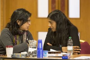 Playwright Lolita Chakrabarti and Indhu Rubasingham () Photo