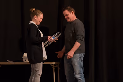 Caroline Neff (Rose) and Danny McCarthy (Sam)  Photo