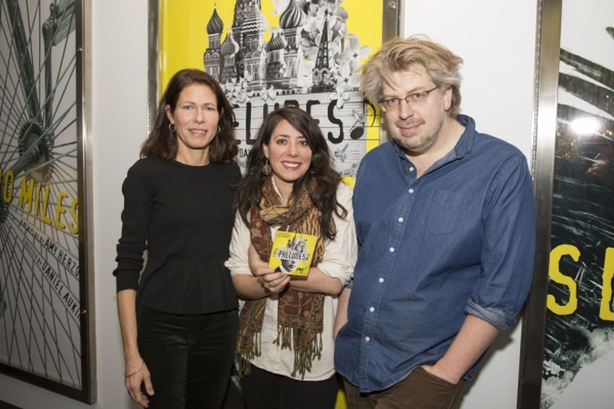 Paige Evans (Artistic  of LCT3), Rachel Chavkin and Dave Malloy at 