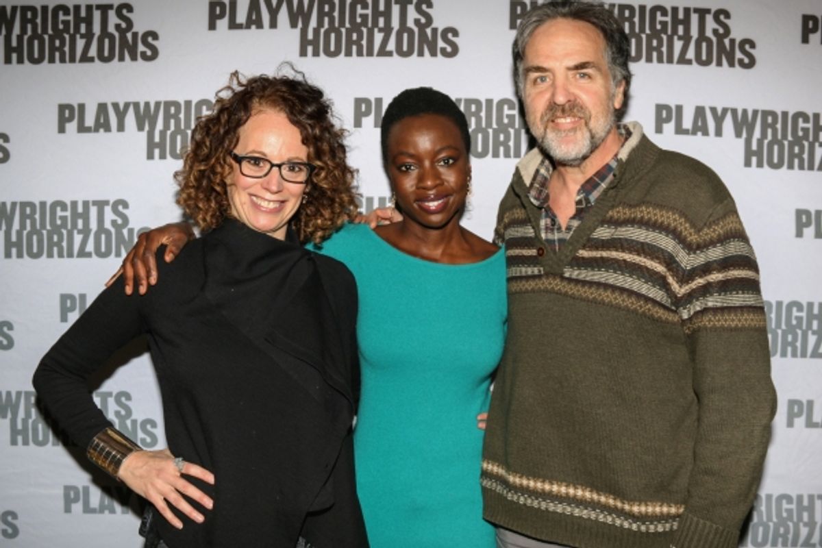 Rebecca Taichman, Danai Gurira and Playwrights Horizons artistic  Tim Sanford at 