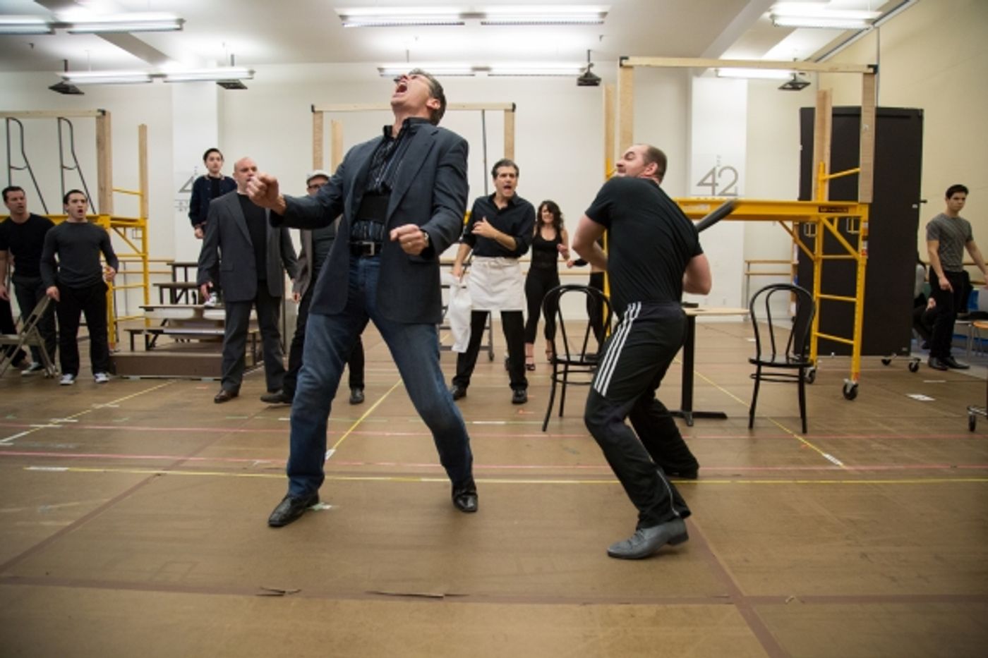 Photo Coverage: Go Inside Rehearsal with Robert De Niro and the Cast of Paper Mill's A BRONX TALE!  Image