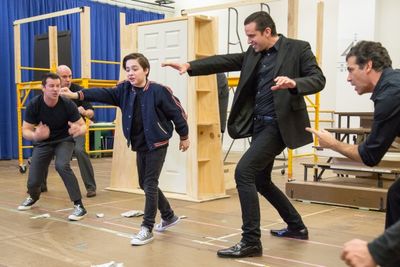 Joshua Colley, Nick Cordero and cast members of A BRONX TALE Photo