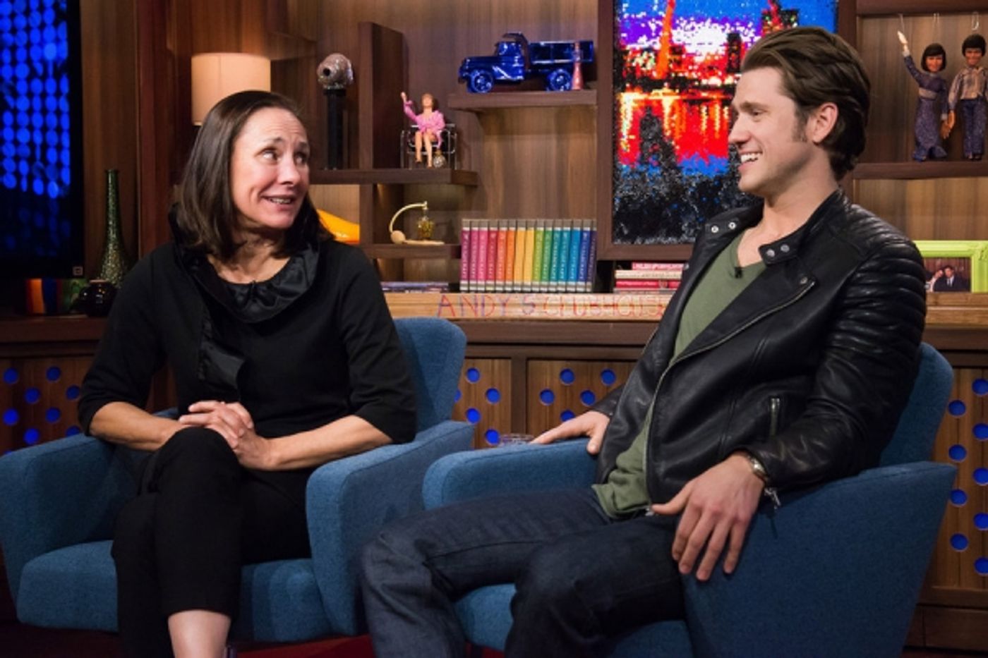 Photo Flash: Aaron Tveit, Laurie Metcalf Visit the Bravo Clubhouse  Image