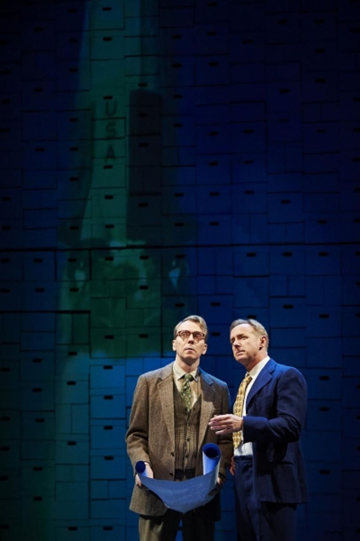 Jonathan Tindle as Arthur Rudolph, David Whalen as Wernher Von Braun at 