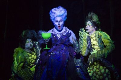 Scott T. Leiendecker as Flotsam, Jennifer Allen as Ursula and Jeffrey Christopher Tod Photo