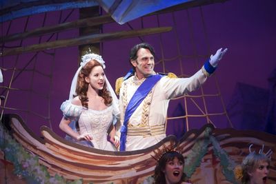 Alison Woods as Ariel and Eric Kunze as Prince Eric Photo
