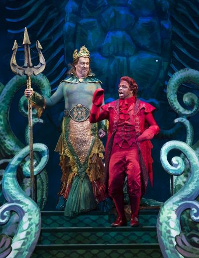Fred Inkley as King Triton and Melvin Abston as Sebastian Photo