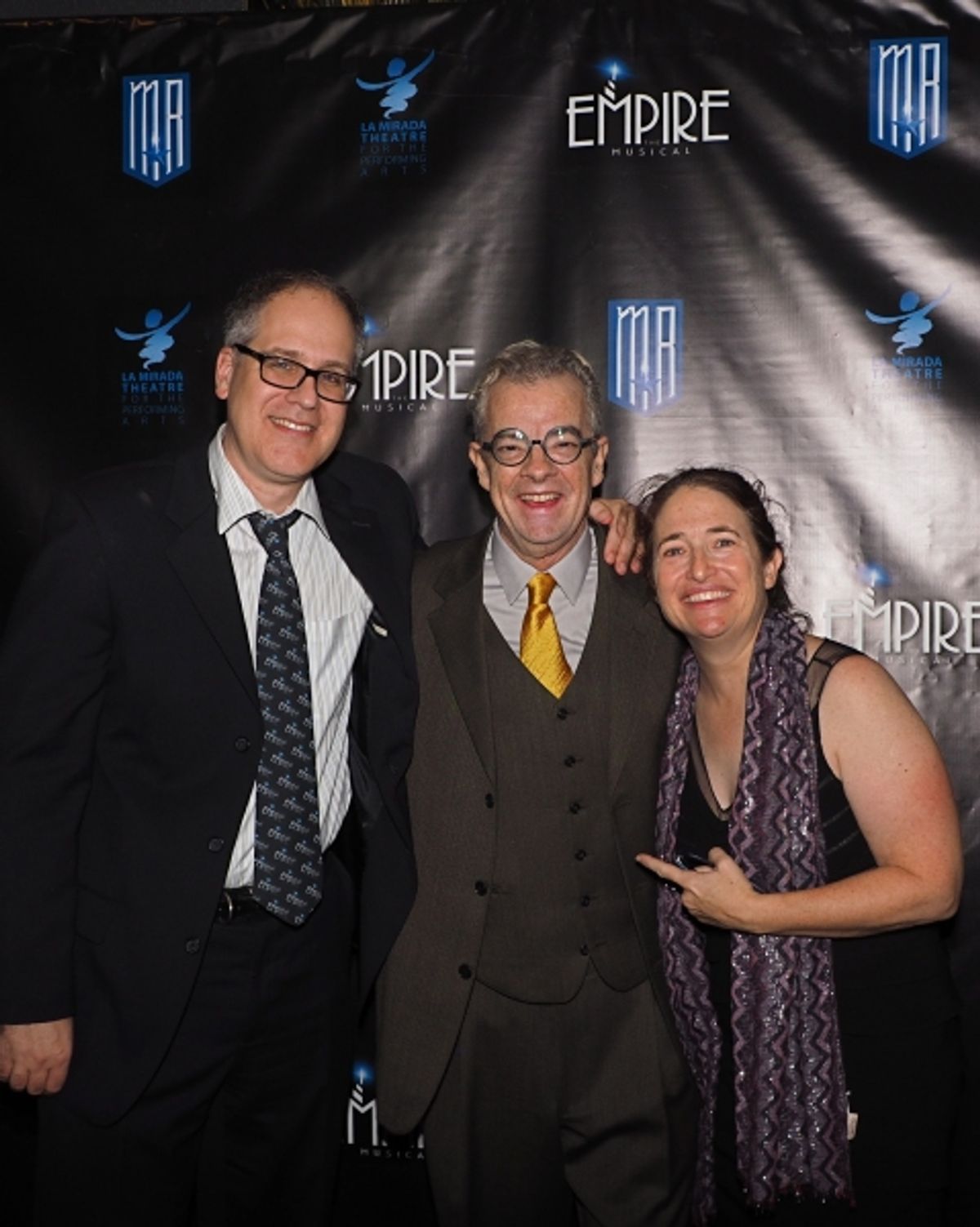 Caroline Sherman and Robert Hull, creators of book, words and music of EMPIRE, with Joe Hart at 