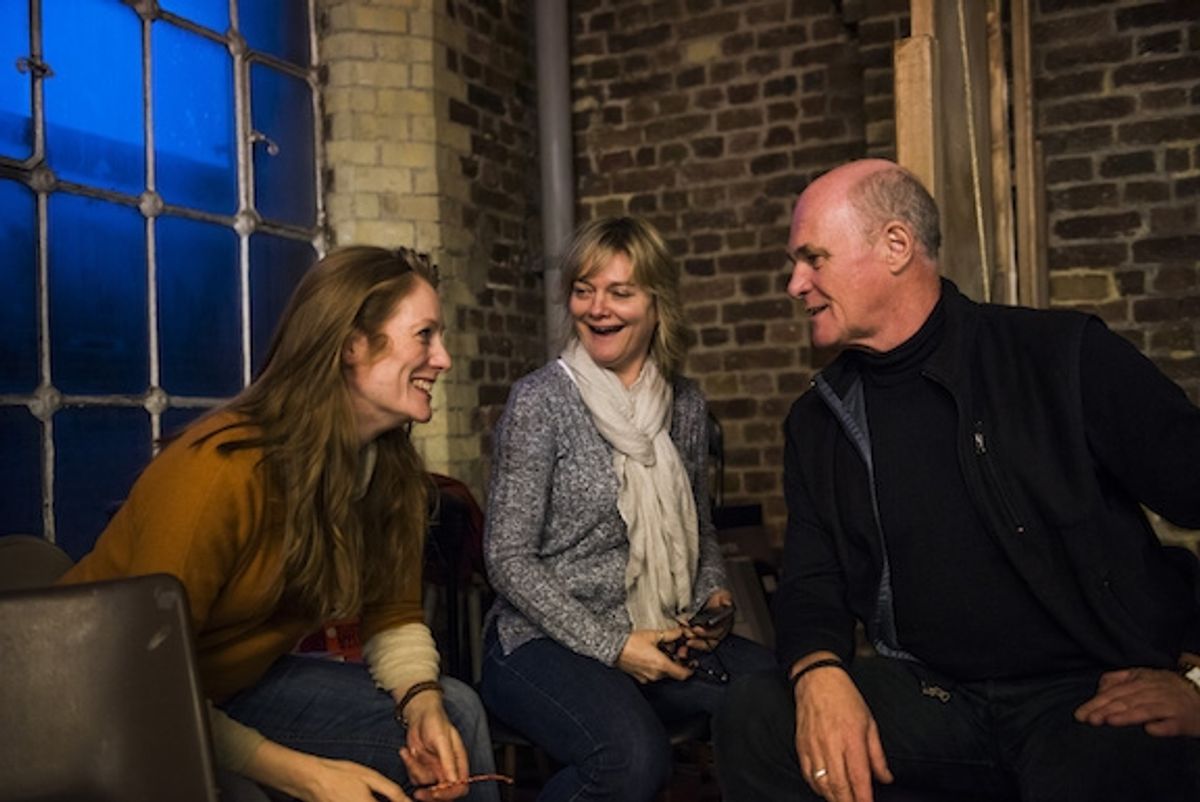 Sasha Waddell, Sarah Woodward, David Rintoul at 