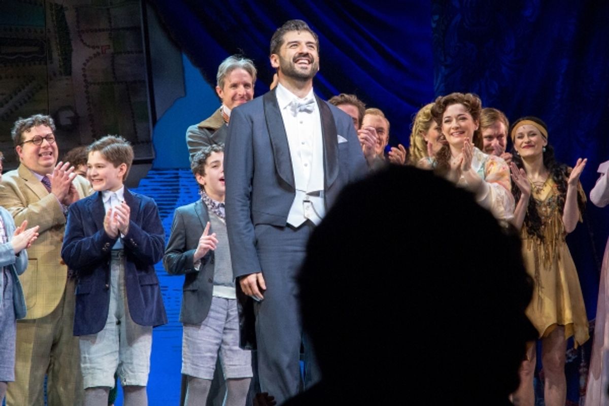 Tony Yazbeck and the cast of FINDING NEVERLAND at 