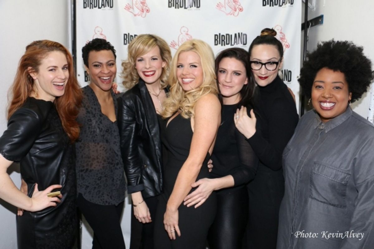 Teal Wicks, Carly Hughes, Sheila Coyle, Megan Hilty, Carrie Manolakos, Eden Espinosa, Celisse Henderson at 