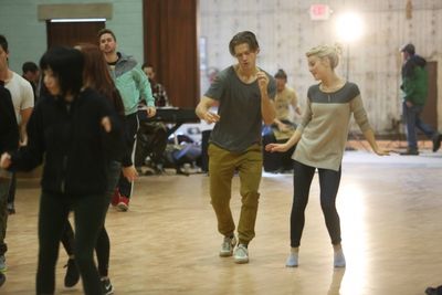 GREASE: LIVE: (L-R): Aaron Tveit and Julianne Hough rehearse for GREASE: LIVE airing  Photo