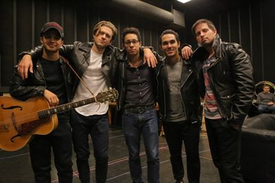 GREASE: LIVE: (L-R): Jordan Fisher, Aaron Tveit, David Del Rio, Carlos PenaVega, and  Photo