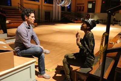 GREASE: LIVE: (L-R)Thomas Kail and Keke Palmer rehearse for GREASE: LIVE airing LIVE  Photo