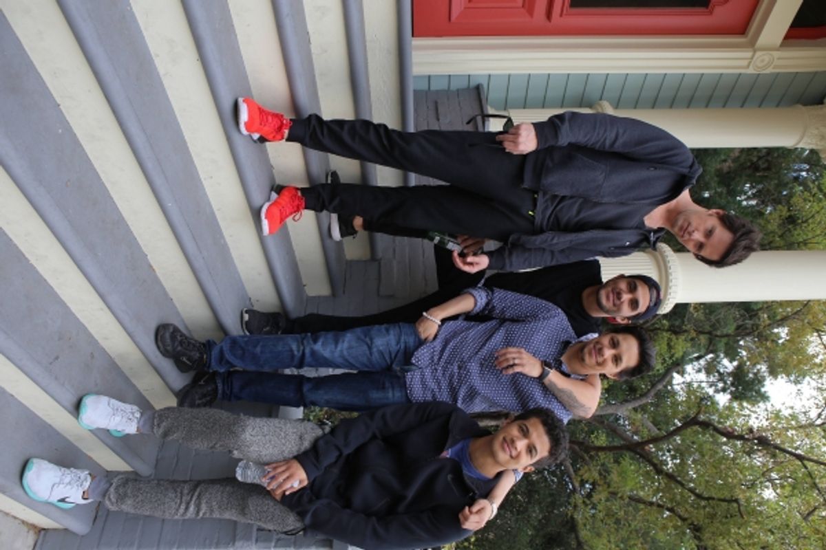 GREASE: LIVE: (L-R) Andrew Call, Carlos PenaVega, David Del Rio and Jordan Fisher rehearse for GREASE: LIVE airing LIVE Sunday, Jan. 31, 2016 (7:00-10:00 PM ET live/PT tape-delayed), on FOX. Cr: Kevin Estrada/FOX at 