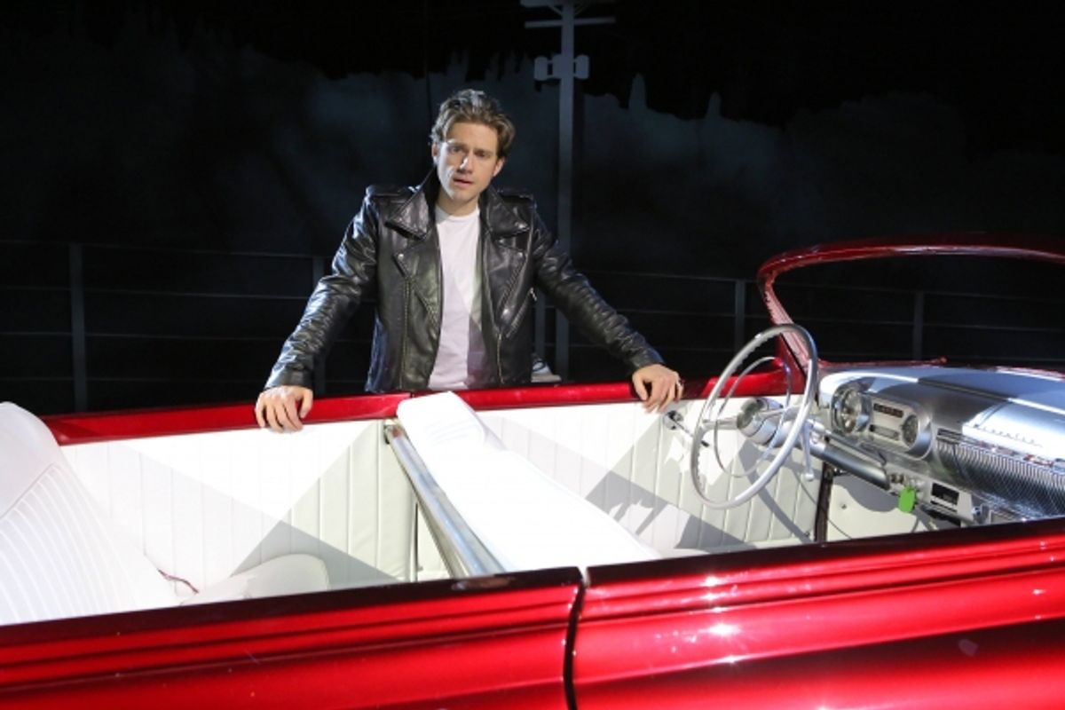 GREASE: LIVE: Aaron Tveit rehearses for GREASE: LIVE airing LIVE Sunday, Jan. 31, 2016 (7:00-10:00 PM ET live/PT tape-delayed), on FOX. Cr: Kevin Estrada/FOX at 