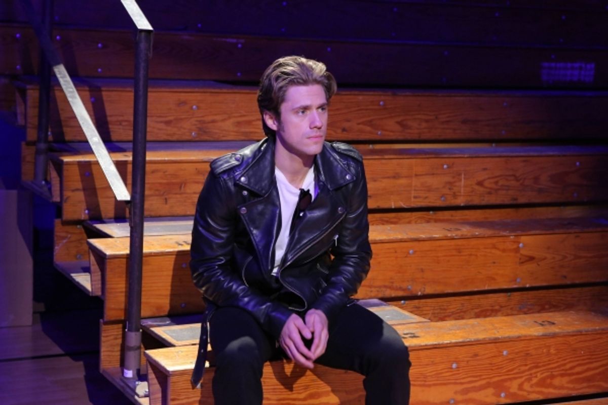 GREASE: LIVE: Aaron Tveit rehearses for GREASE: LIVE airing LIVE Sunday, Jan. 31, 2016 (7:00-10:00 PM ET live/PT tape-delayed), on FOX. Cr: Kevin Estrada/FOX at 