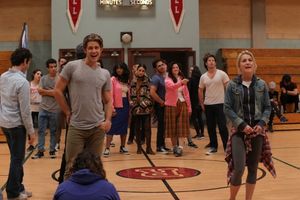 GREASE: LIVE: (L-R) Aaron Tveit and Julianne Hough rehearse for GREASE: LIVE airing L Photo