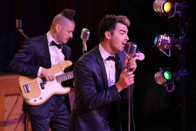 GREASE: LIVE: (L-R) Cole Whittle and Joe Jonas of DNCE rehearse for GREASE: LIVE airi Photo