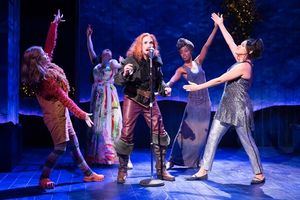 Bottom (Holly Twyford) at the mic, with help from her supporting cast (l to r: Megan Graves, Dani Stoller, Monique Robinson, Justina Adorno). @ BroadwayWorld Bottom (Holly Twyford) at the mic, with help from her supporting cast (l to r: Megan Photo