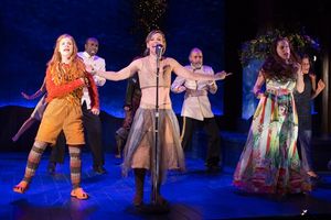 A Midsummer musical celebration in Shakespeareâ€s magical comedy. Pictured l to r: Megan Graves, Desmond Bing, Erin Weaver (front), Eric Hissom, Dani Stoller, and Justina Adorno. @ BroadwayWorld A Midsummer musical celebration in Shakespeareâ€s magical comedy. Pictured l to r: Photo