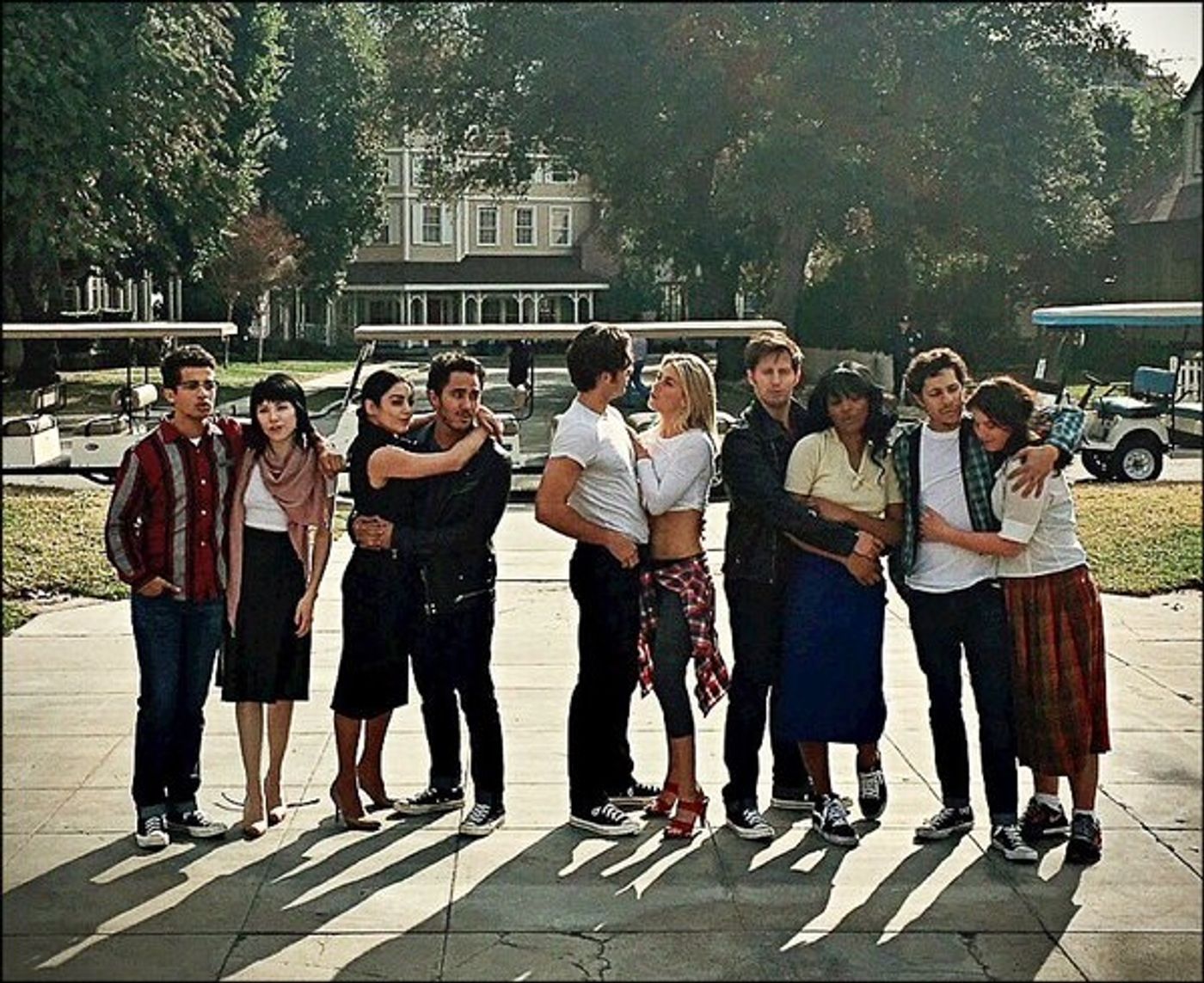 Photo Flash: They Go Together! Inside GREASE: LIVE Rehearsals with Aaron Tveit, Julianne Hough, Vanessa Hudgens, and More  Image