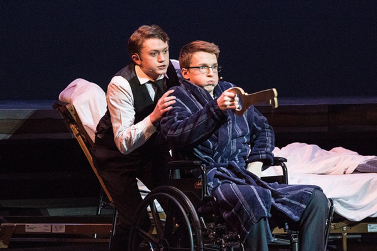 BIG FISH - Faith Conservatory - Las Vegas Will Bloom ( Matt D'Arrigo) and Edward Bloom (Jackson Langford) at 