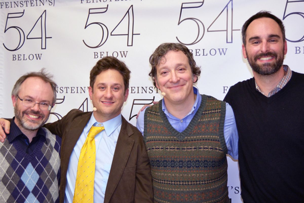 The cast and authors: Scott Brown, Chris Fitzgerald, Jeremy Shamos and Anthony King at 