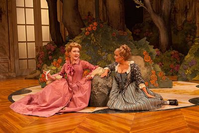 Amelia Pedlow as Lucille and Dina Thomas as Lisette Photo