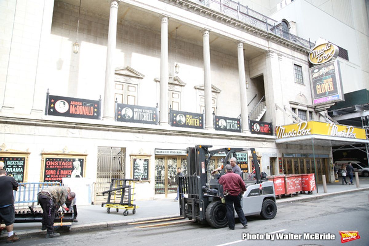 Theatre Marquee unveiling for the new Broadway musical 'Shuffle Along'  starring Audra McDonald, Brian Stokes Mitchell and Billy Porter at The Music Box Theatre on February 4, 2016 in New York City. at 