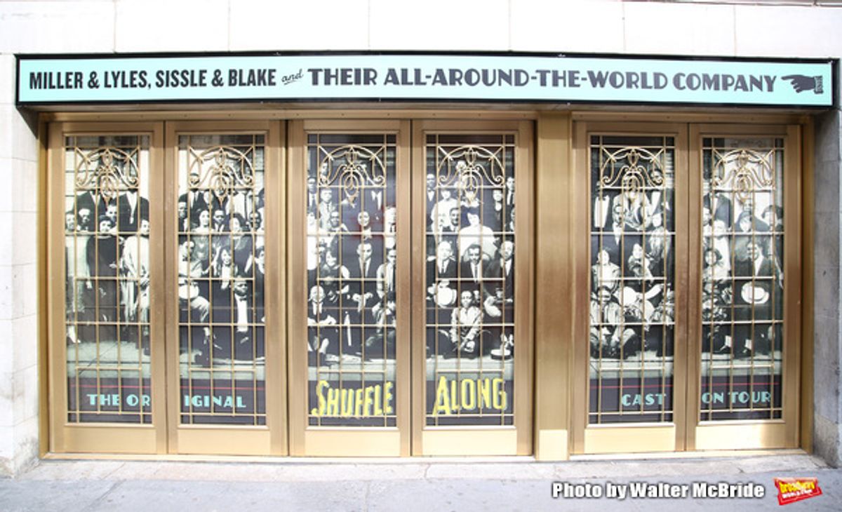 Theatre Marquee unveiling for the new Broadway musical 'Shuffle Along'  starring Audra McDonald, Brian Stokes Mitchell and Billy Porter at The Music Box Theatre on February 4, 2016 in New York City. at 