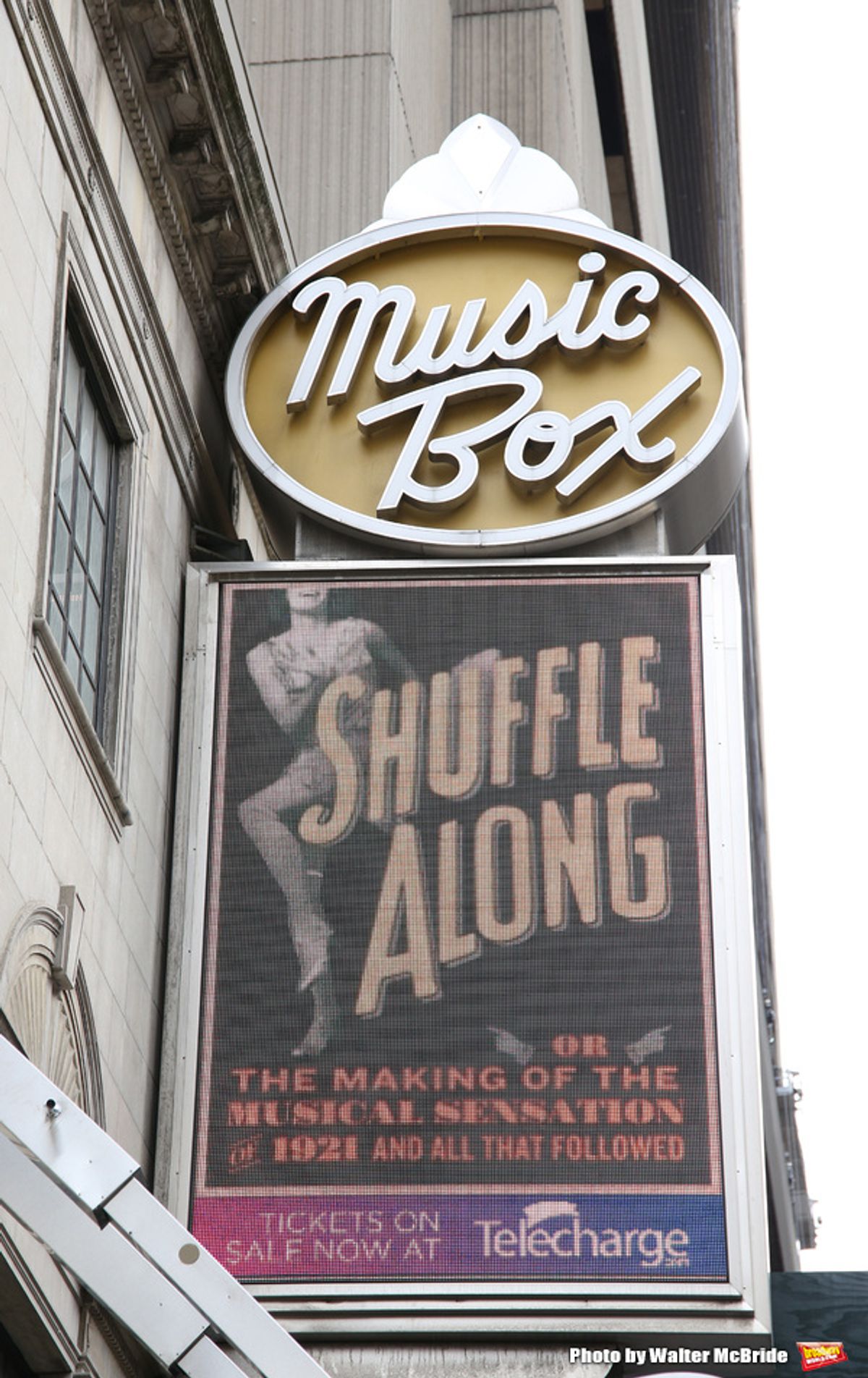 Theatre Marquee unveiling for the new Broadway musical 'Shuffle Along'  starring Audra McDonald, Brian Stokes Mitchell and Billy Porter at The Music Box Theatre on February 4, 2016 in New York City. at 