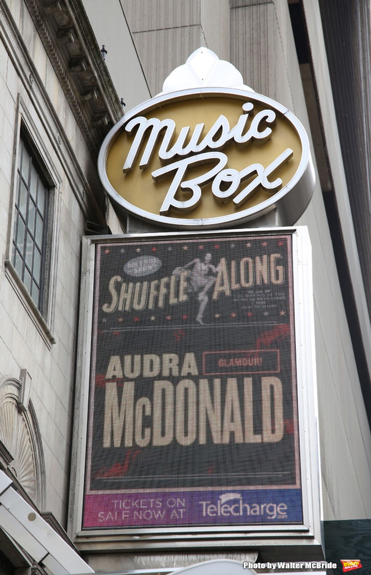 Theatre Marquee unveiling for the new Broadway musical 'Shuffle Along'  starring Audra McDonald, Brian Stokes Mitchell and Billy Porter at The Music Box Theatre on February 4, 2016 in New York City. at 