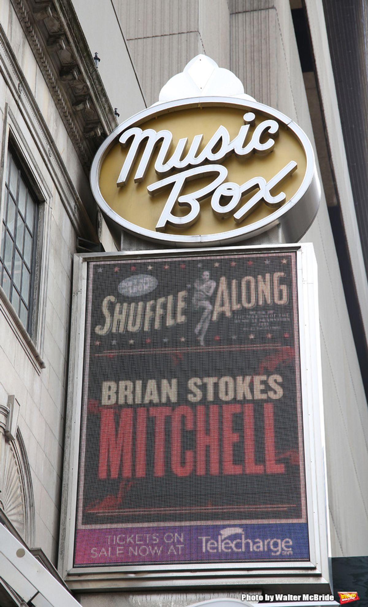 Theatre Marquee unveiling for the new Broadway musical 'Shuffle Along'  starring Audra McDonald, Brian Stokes Mitchell and Billy Porter at The Music Box Theatre on February 4, 2016 in New York City. at 