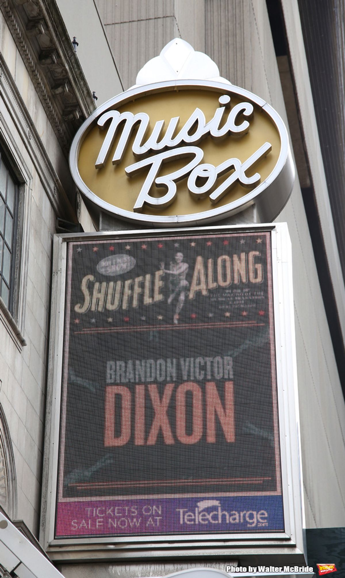 Theatre Marquee unveiling for the new Broadway musical 'Shuffle Along'  starring Audra McDonald, Brian Stokes Mitchell and Billy Porter at The Music Box Theatre on February 4, 2016 in New York City. at 