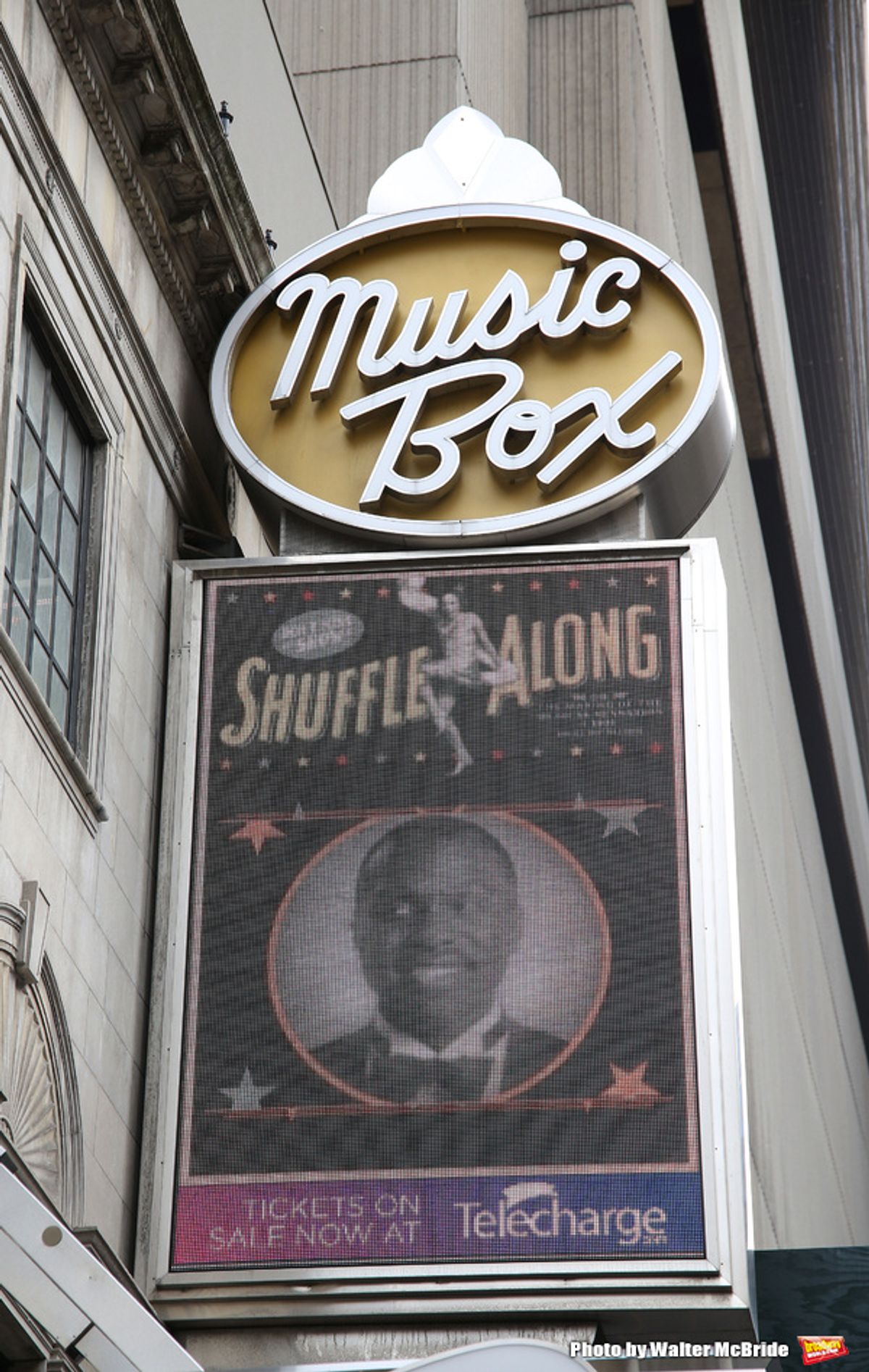 Theatre Marquee unveiling for the new Broadway musical 'Shuffle Along'  starring Audra McDonald, Brian Stokes Mitchell and Billy Porter at The Music Box Theatre on February 4, 2016 in New York City. at 