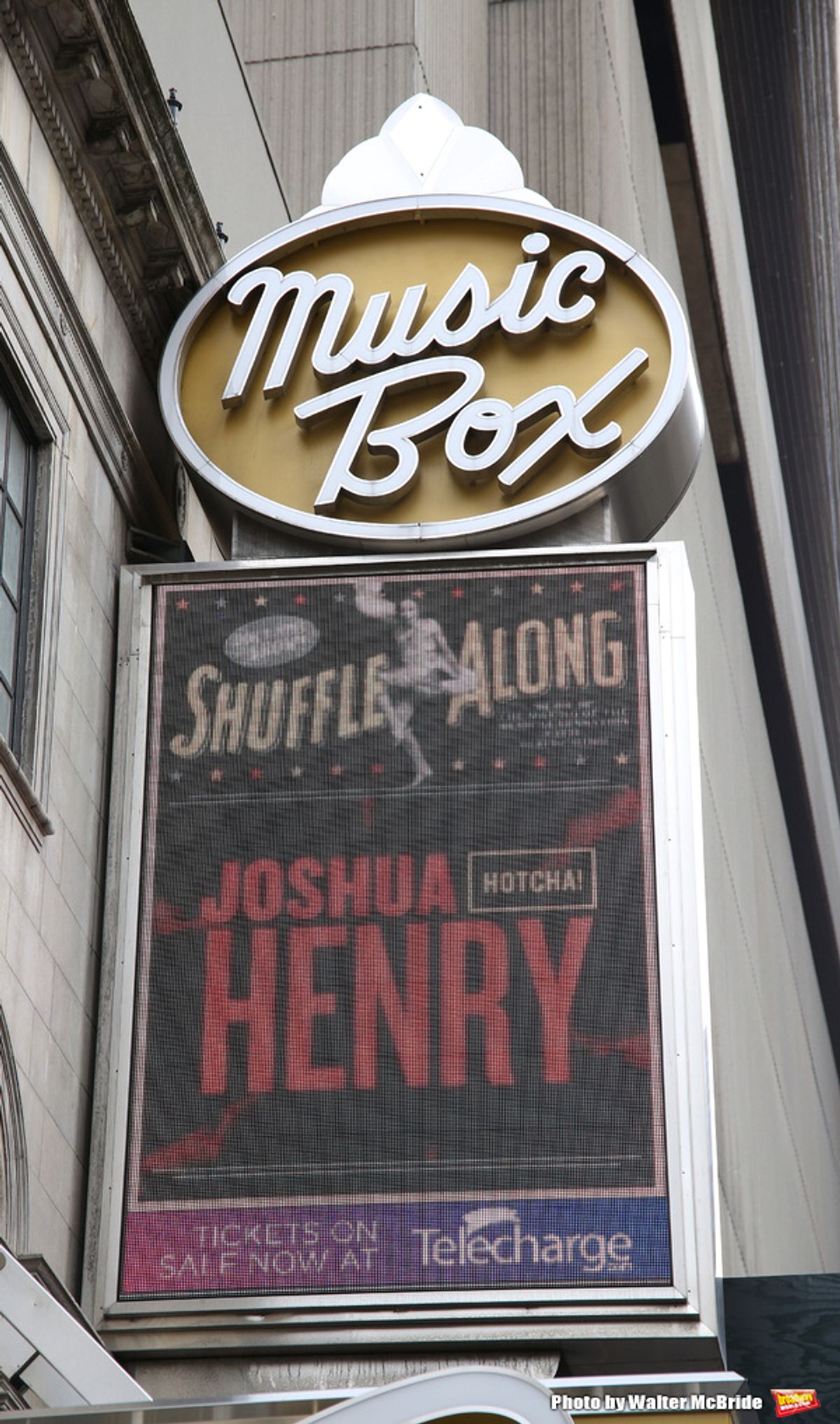 Theatre Marquee unveiling for the new Broadway musical 'Shuffle Along'  starring Audra McDonald, Brian Stokes Mitchell and Billy Porter at The Music Box Theatre on February 4, 2016 in New York City. at 