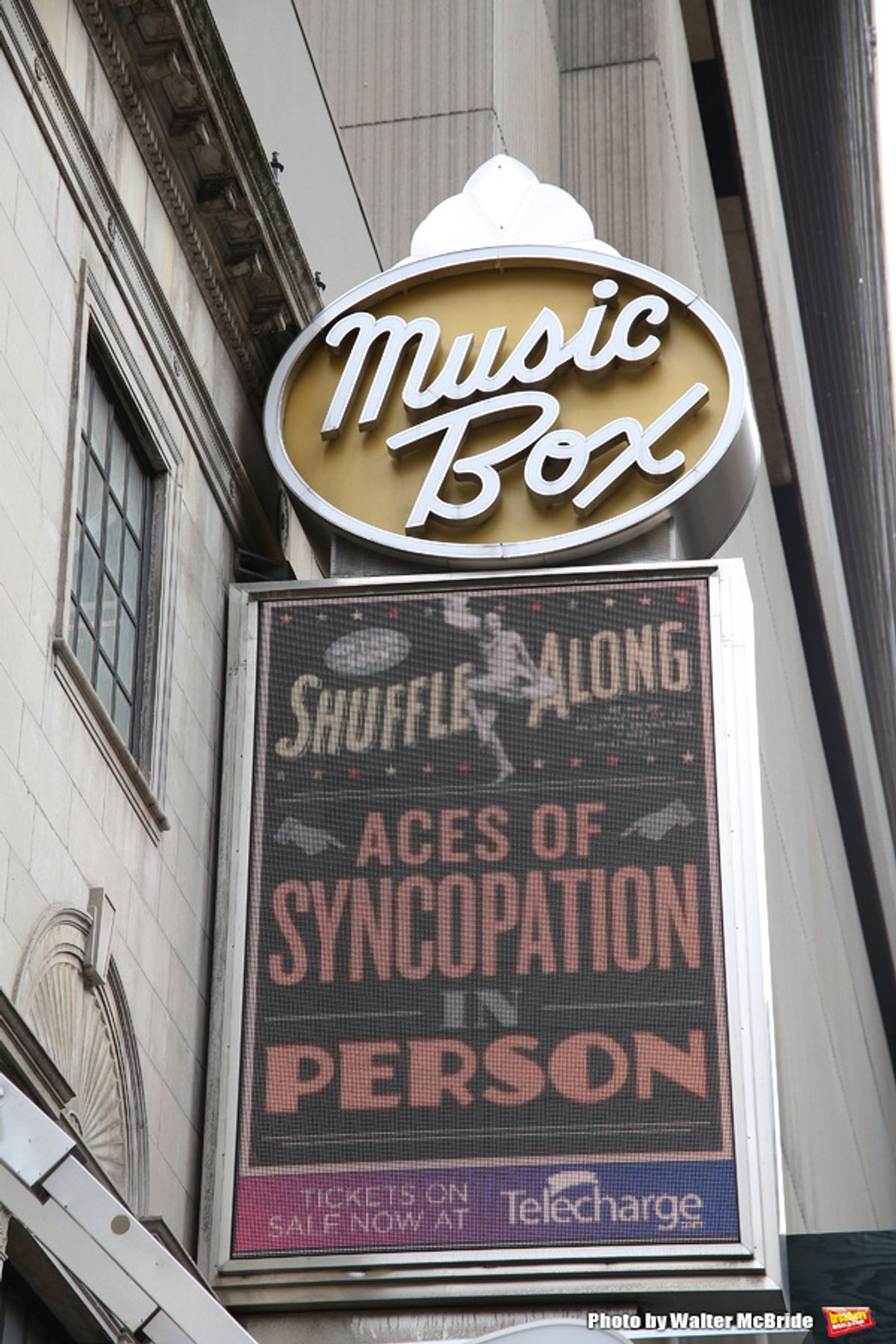 Theatre Marquee unveiling for the new Broadway musical 'Shuffle Along'  starring Audra McDonald, Brian Stokes Mitchell and Billy Porter at The Music Box Theatre on February 4, 2016 in New York City. at 