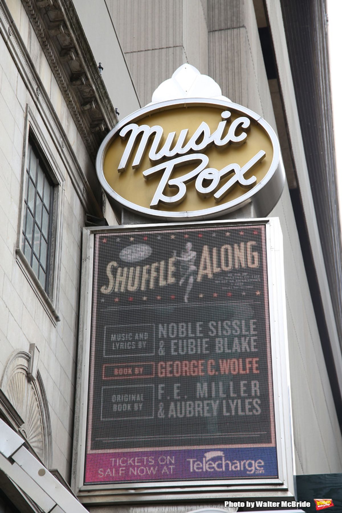 Theatre Marquee unveiling for the new Broadway musical 'Shuffle Along'  starring Audra McDonald, Brian Stokes Mitchell and Billy Porter at The Music Box Theatre on February 4, 2016 in New York City. at 