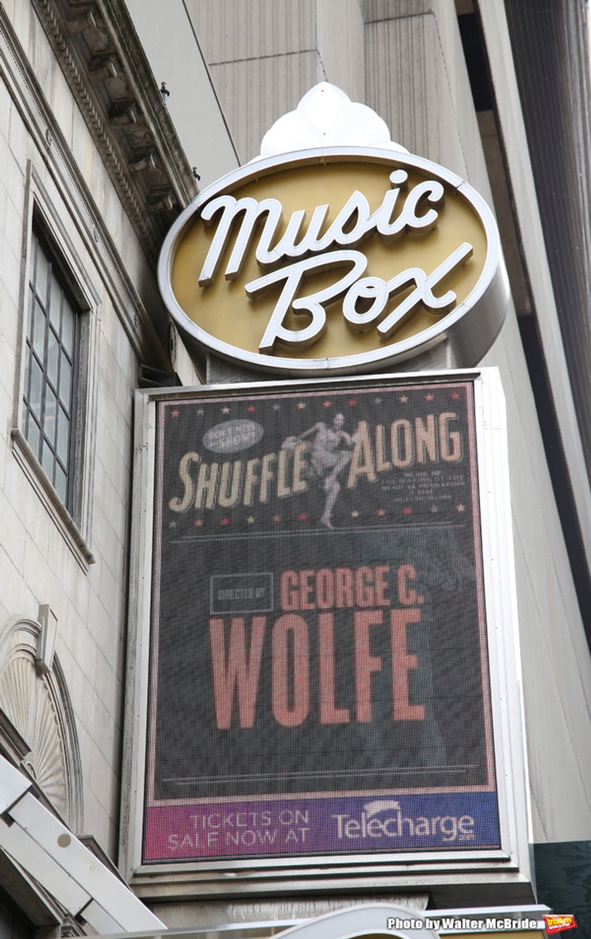 Theatre Marquee unveiling for the new Broadway musical 'Shuffle Along'  starring Audra McDonald, Brian Stokes Mitchell and Billy Porter at The Music Box Theatre on February 4, 2016 in New York City. at 