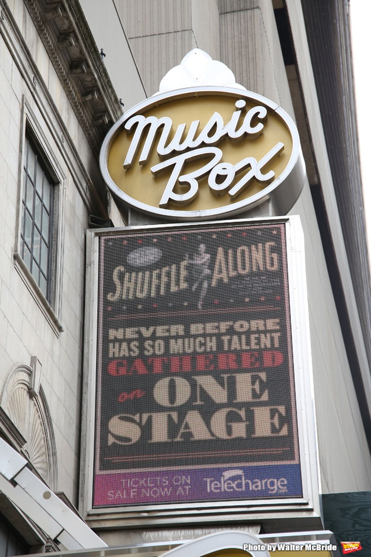 Theatre Marquee unveiling for the new Broadway musical 'Shuffle Along'  starring Audra McDonald, Brian Stokes Mitchell and Billy Porter at The Music Box Theatre on February 4, 2016 in New York City. at 