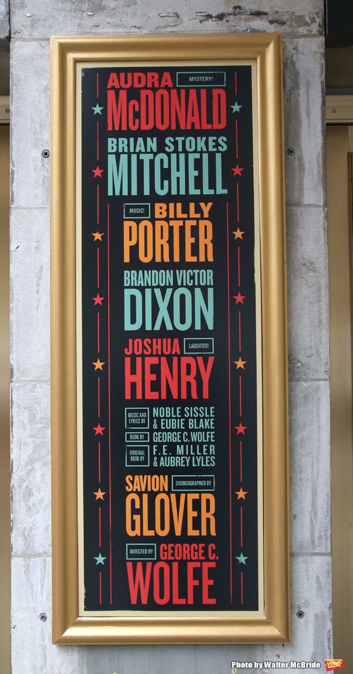 Theatre Marquee unveiling for the new Broadway musical 'Shuffle Along'  starring Audra McDonald, Brian Stokes Mitchell and Billy Porter at The Music Box Theatre on February 4, 2016 in New York City. at 