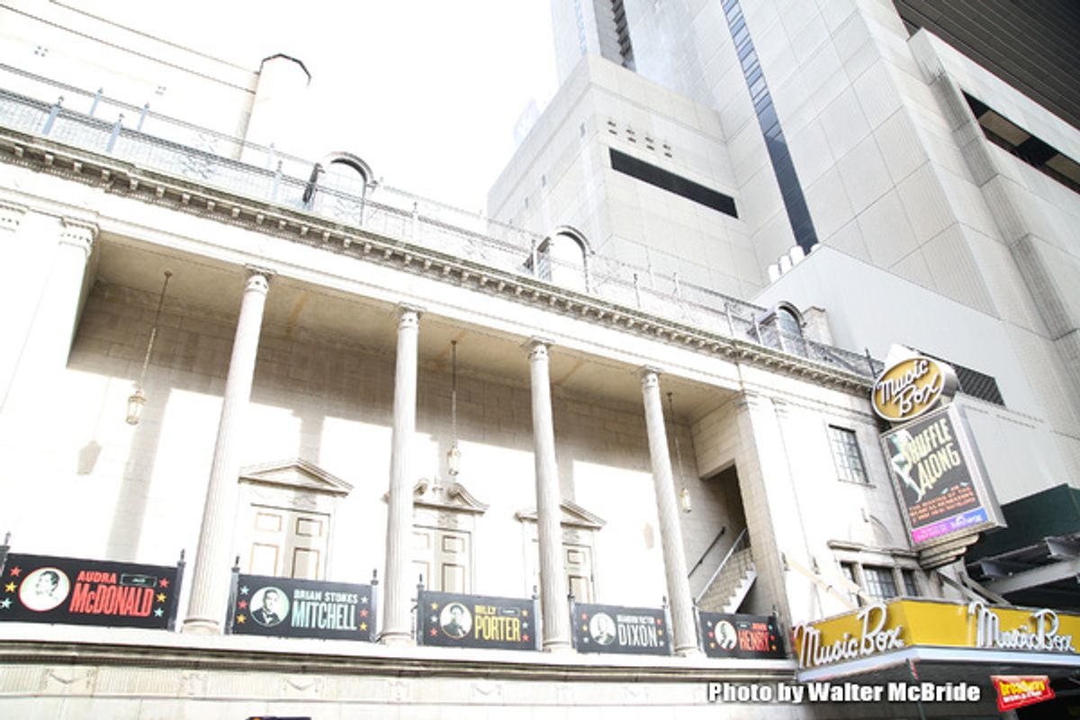 Theatre Marquee unveiling for the new Broadway musical 'Shuffle Along'  starring Audra McDonald, Brian Stokes Mitchell and Billy Porter at The Music Box Theatre on February 4, 2016 in New York City. at 