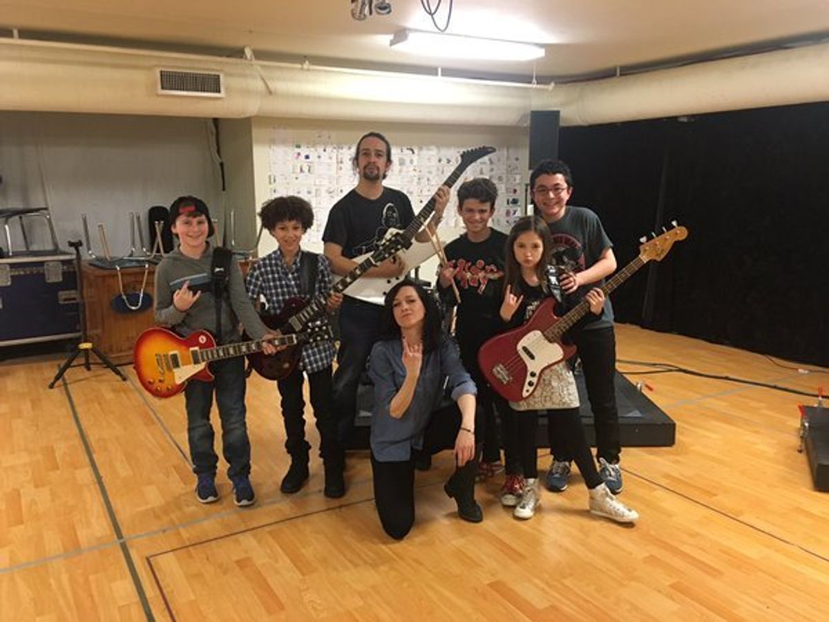 Lena Hall, Lin-Manuel Miranda, SCHOOL OF ROCK Cast at 
