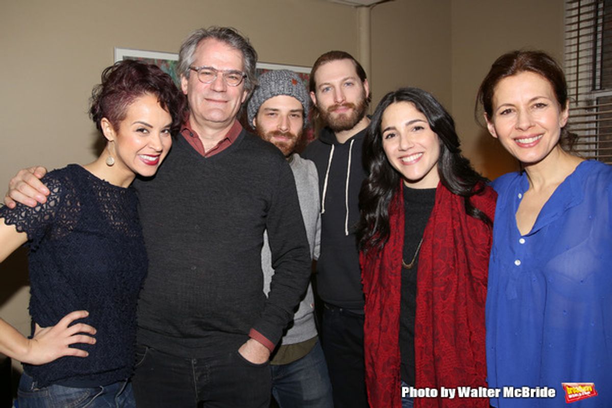 Alexandra Silber, Bartlett Sgher, Ben Rappaport, Nick Rehberger, Samantha Massell and Jessica Hecht  at 