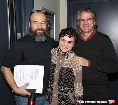 Danny Burstein, Melanie Moore and Bartlett Sher d Photo